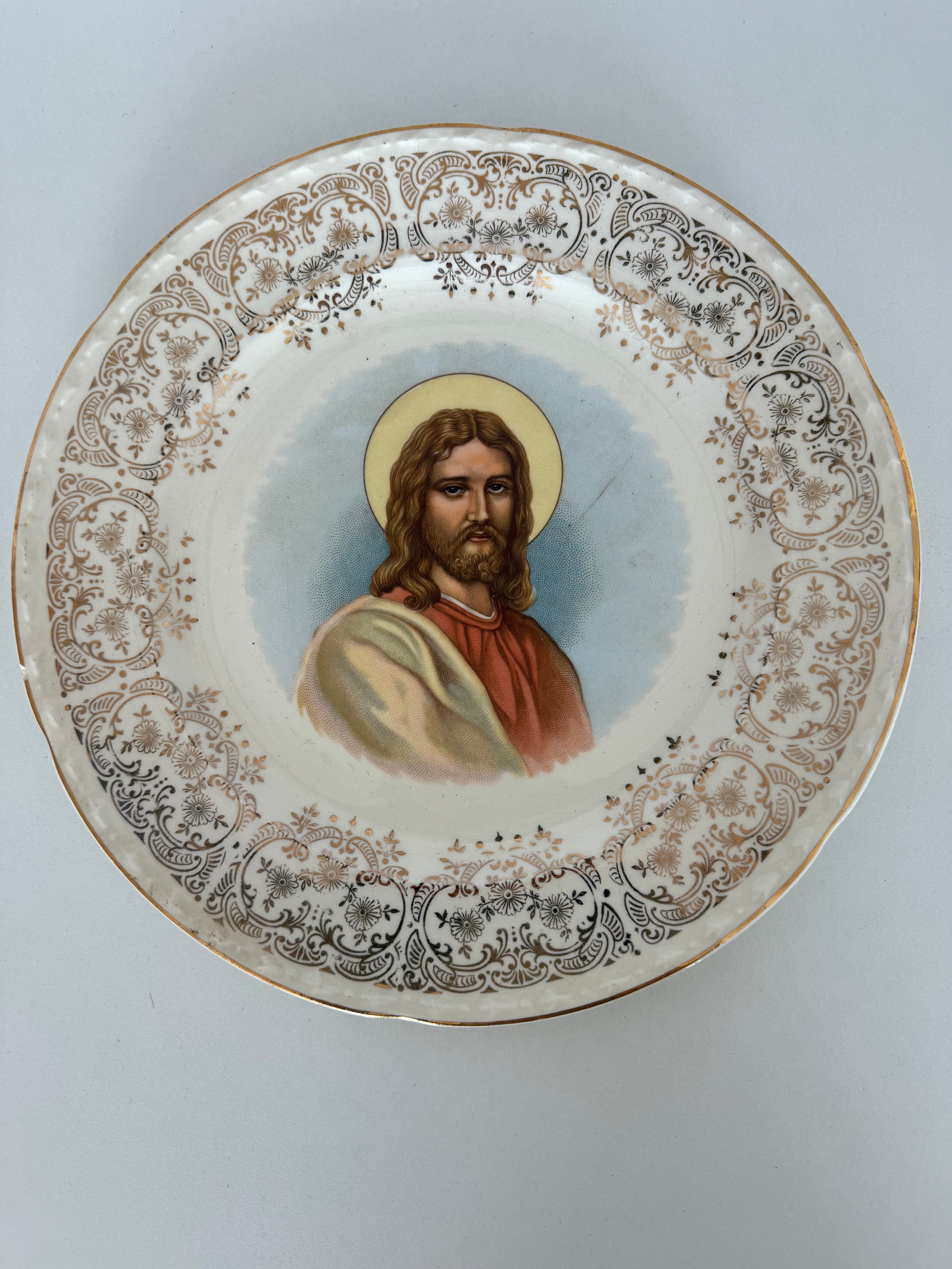 Antique Jesus Plate