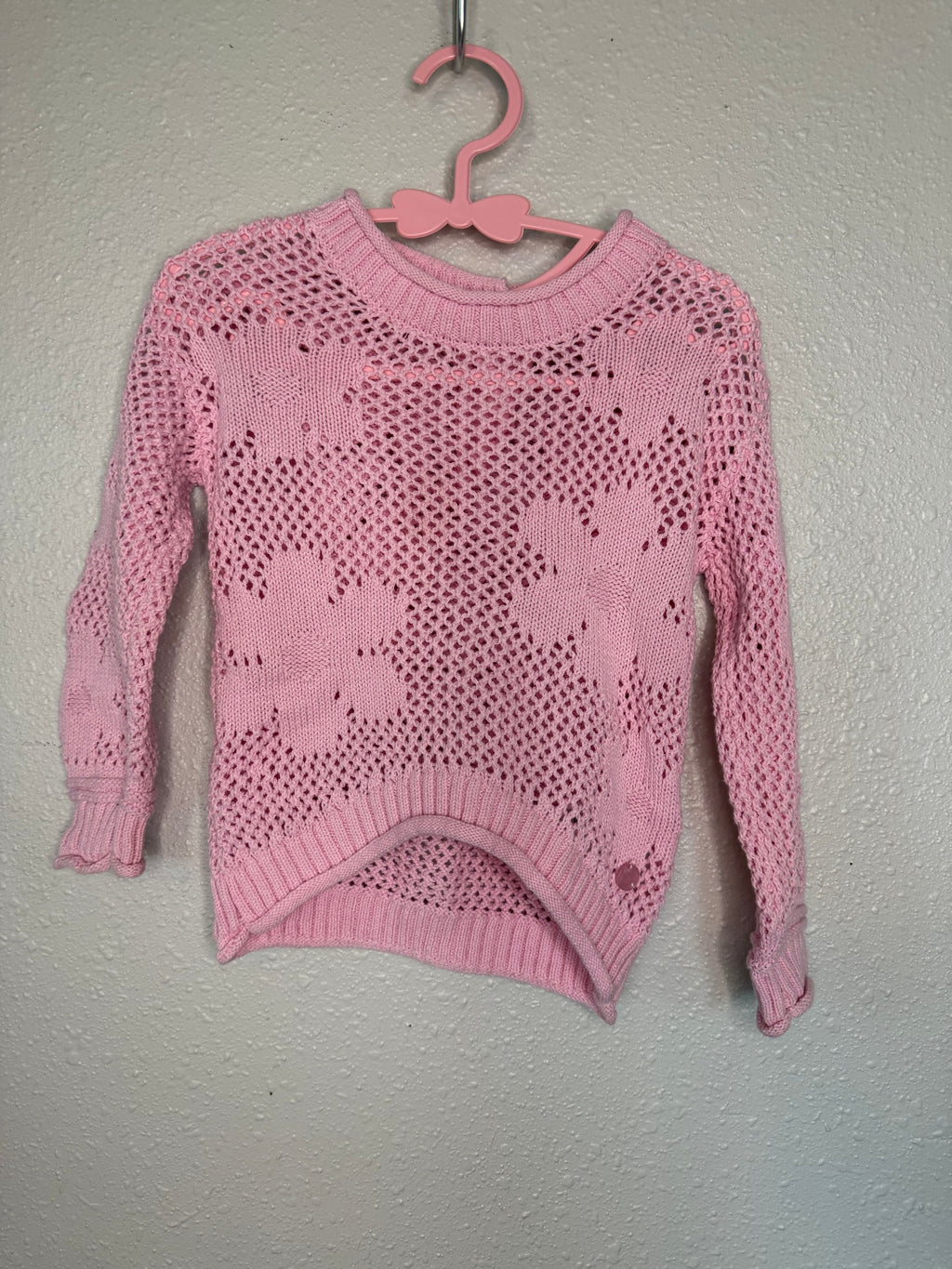 Y2K Pink Floral Crochet Top