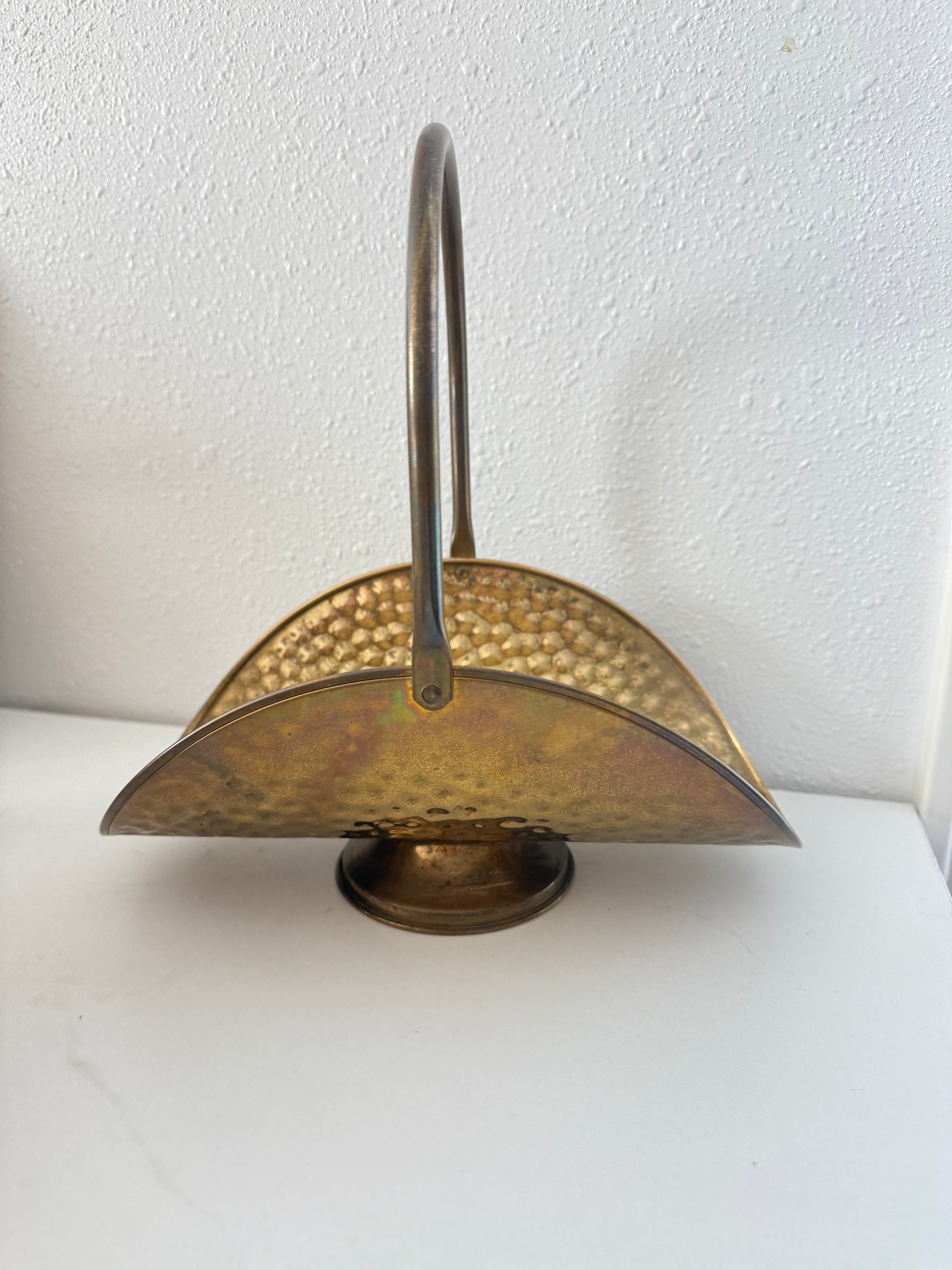Antique Small Brass Log Holder