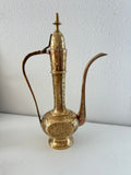Antique Tall and Skinny Brass Teapot