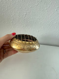 Antique Brass Flower Frog