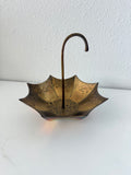 Antique Brass Umbrella Trinket Dish