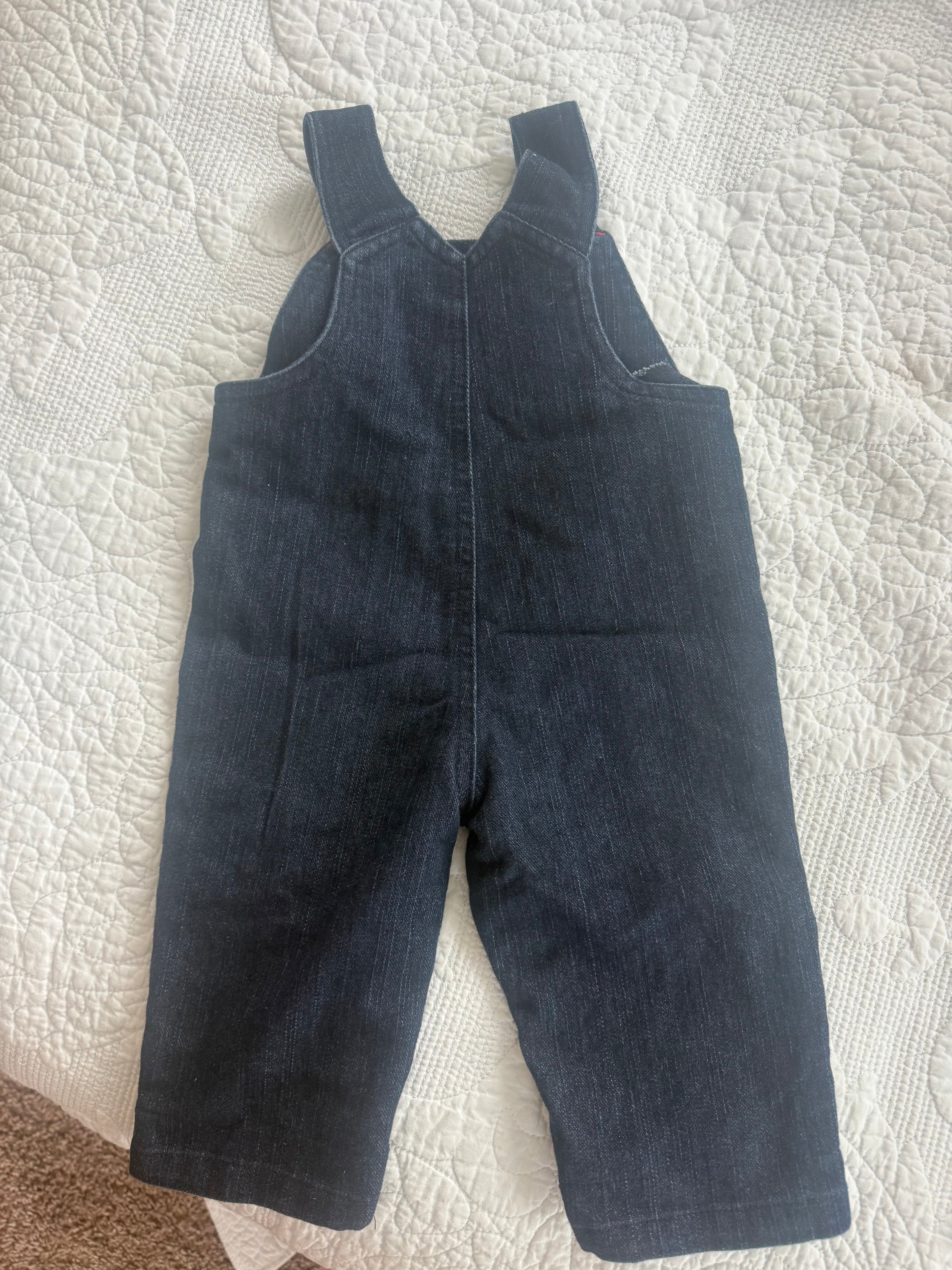 Vintage Mickey Dark Wash Denim Overalls