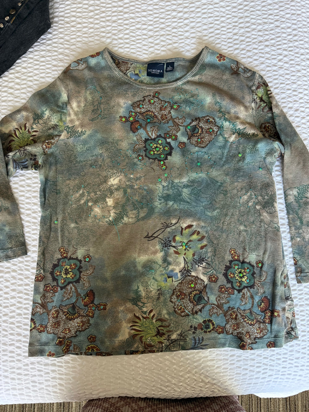 Y2K Green and Blue 1/4 Sleeve