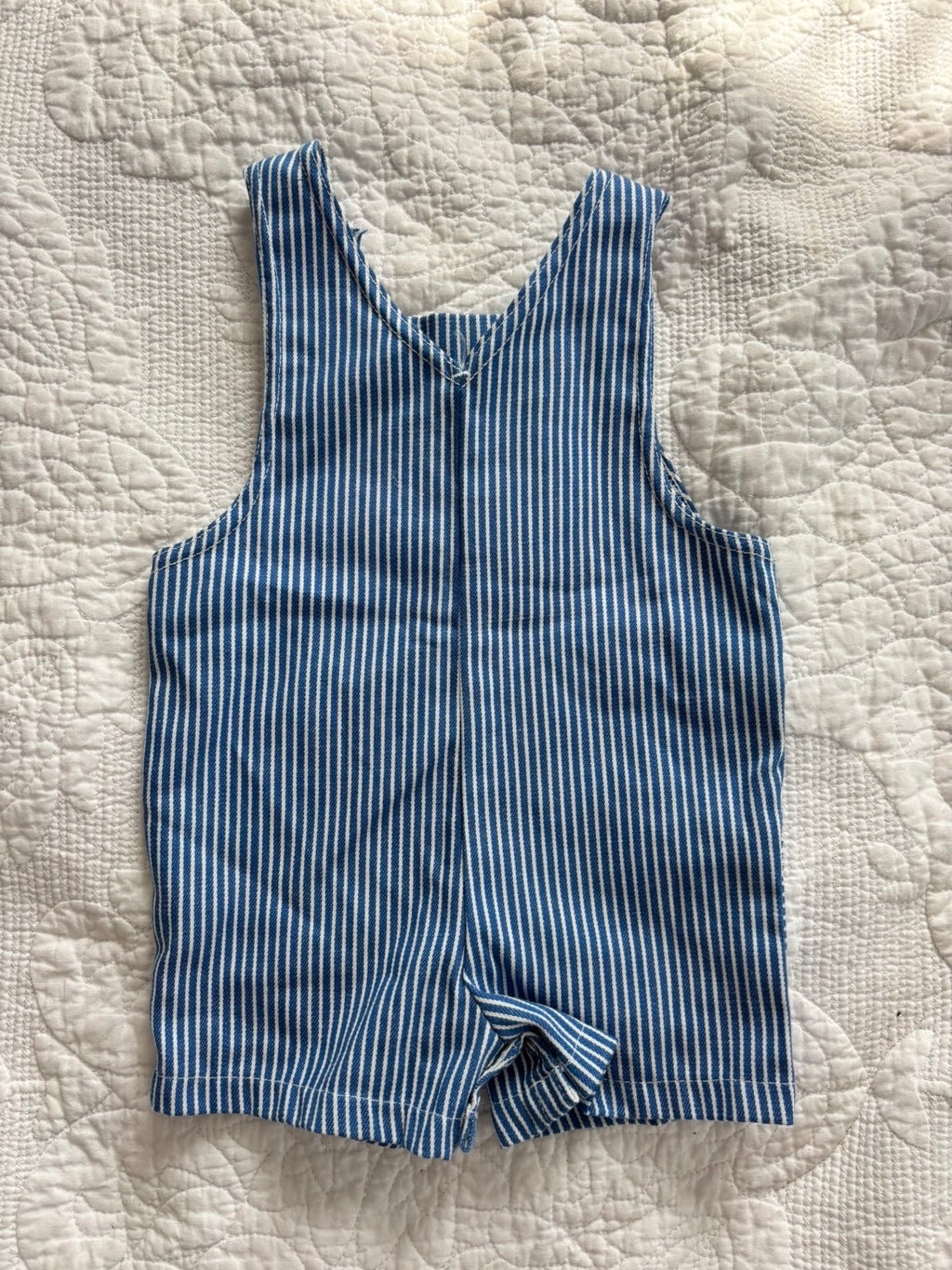 Vintage Carter's Pinstriped Train Overalls