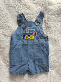 Vintage Carter's Pinstriped Train Overalls
