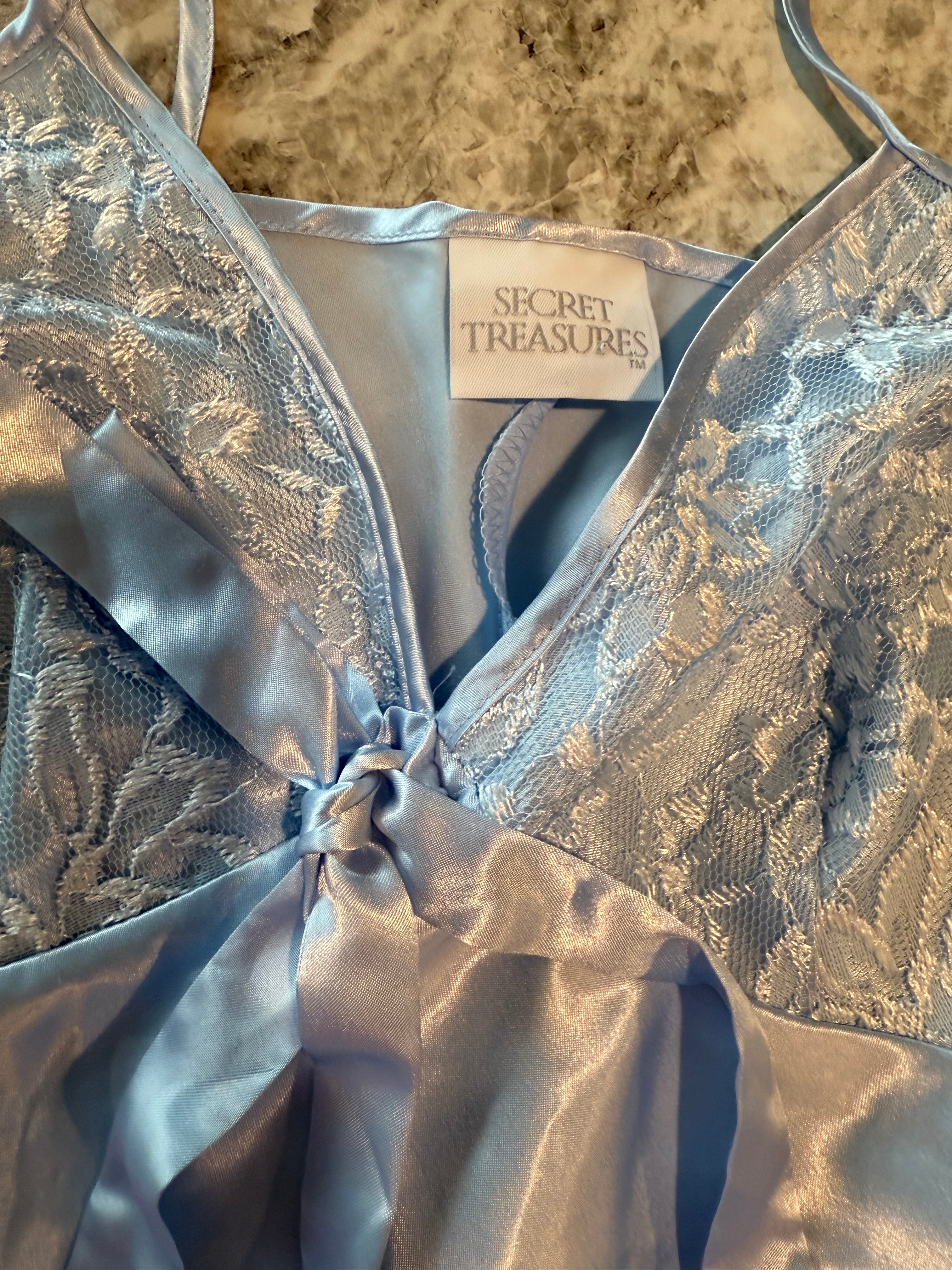 Vintage Light Blue Baby Doll Top/Slip