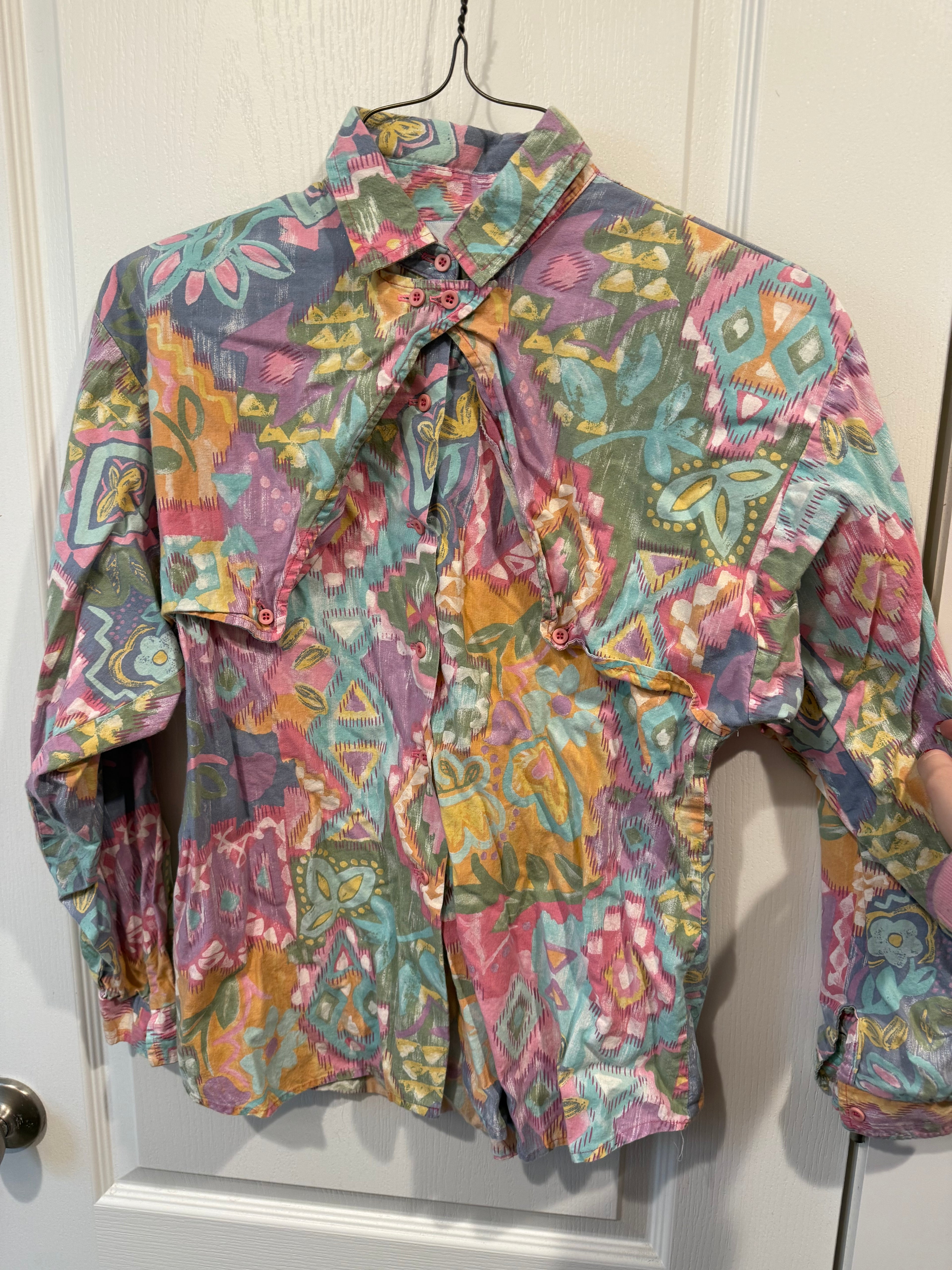 Vintage Roper Colorful Button Up