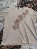 Vintage Shimmer Top with Floral Details