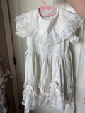 Vintage White Layered Frilly Dress
