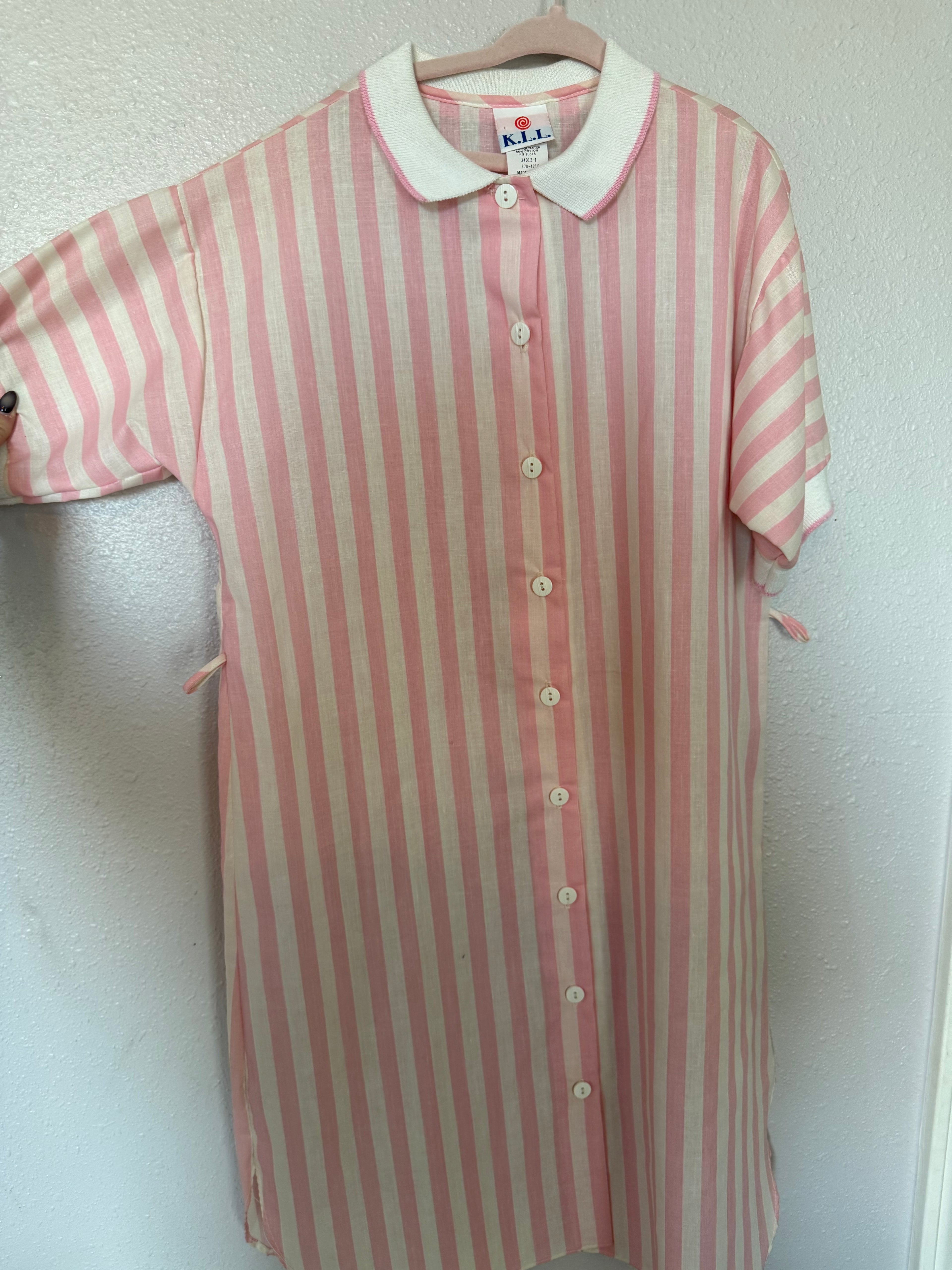 Vintage Pink Striped Dress