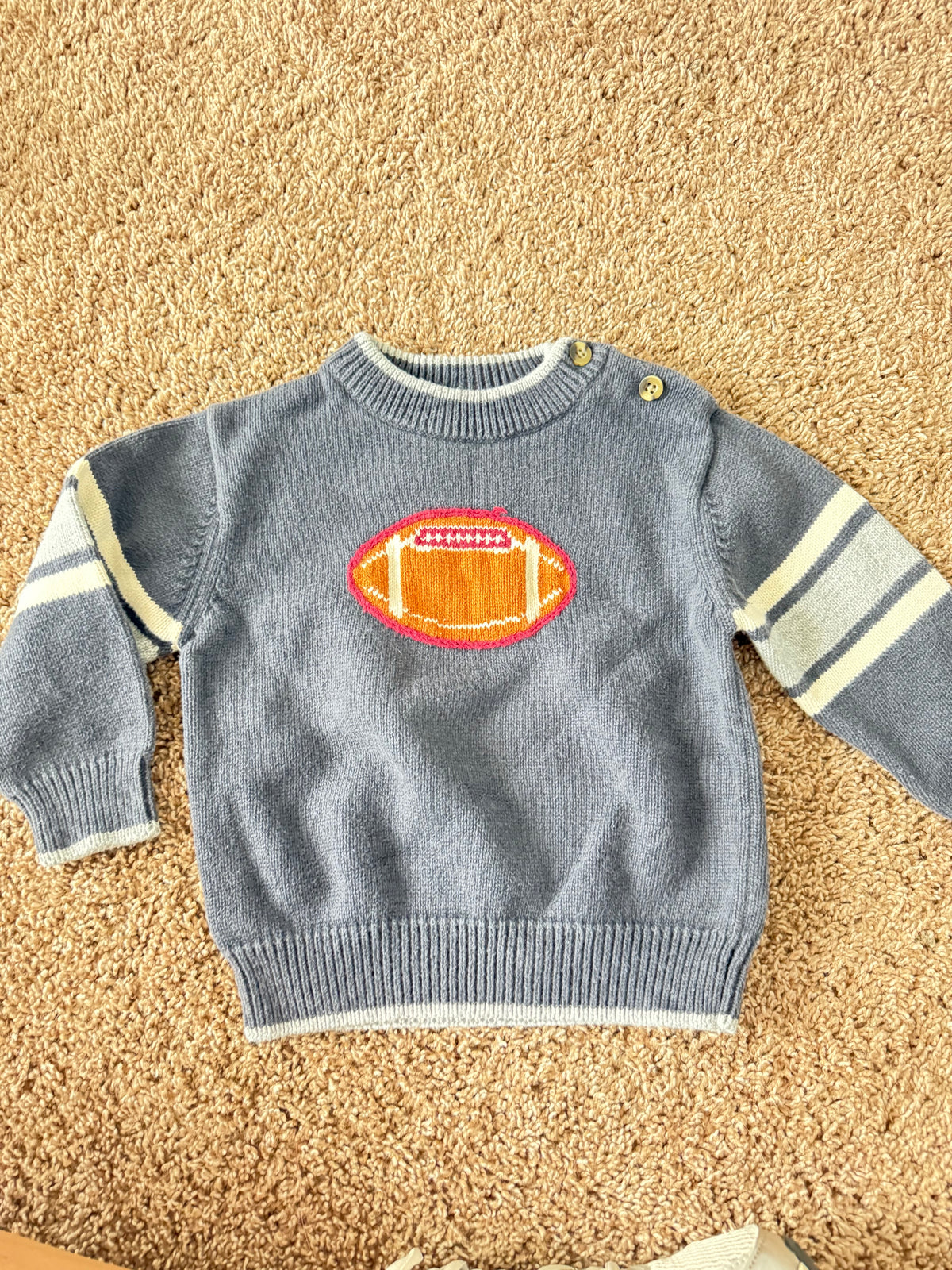 Y2K Knit Football Sweater