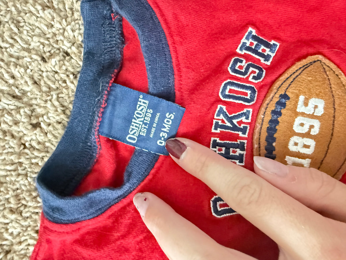 Vintage OshKosh Football Long Sleeve