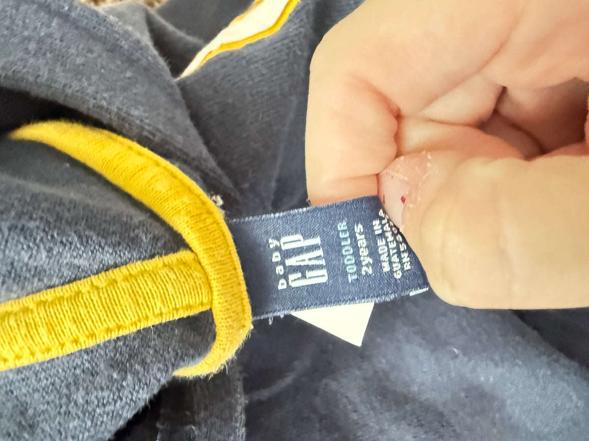 Early 2000's GAP Navy and Yellow Hooded Jacket