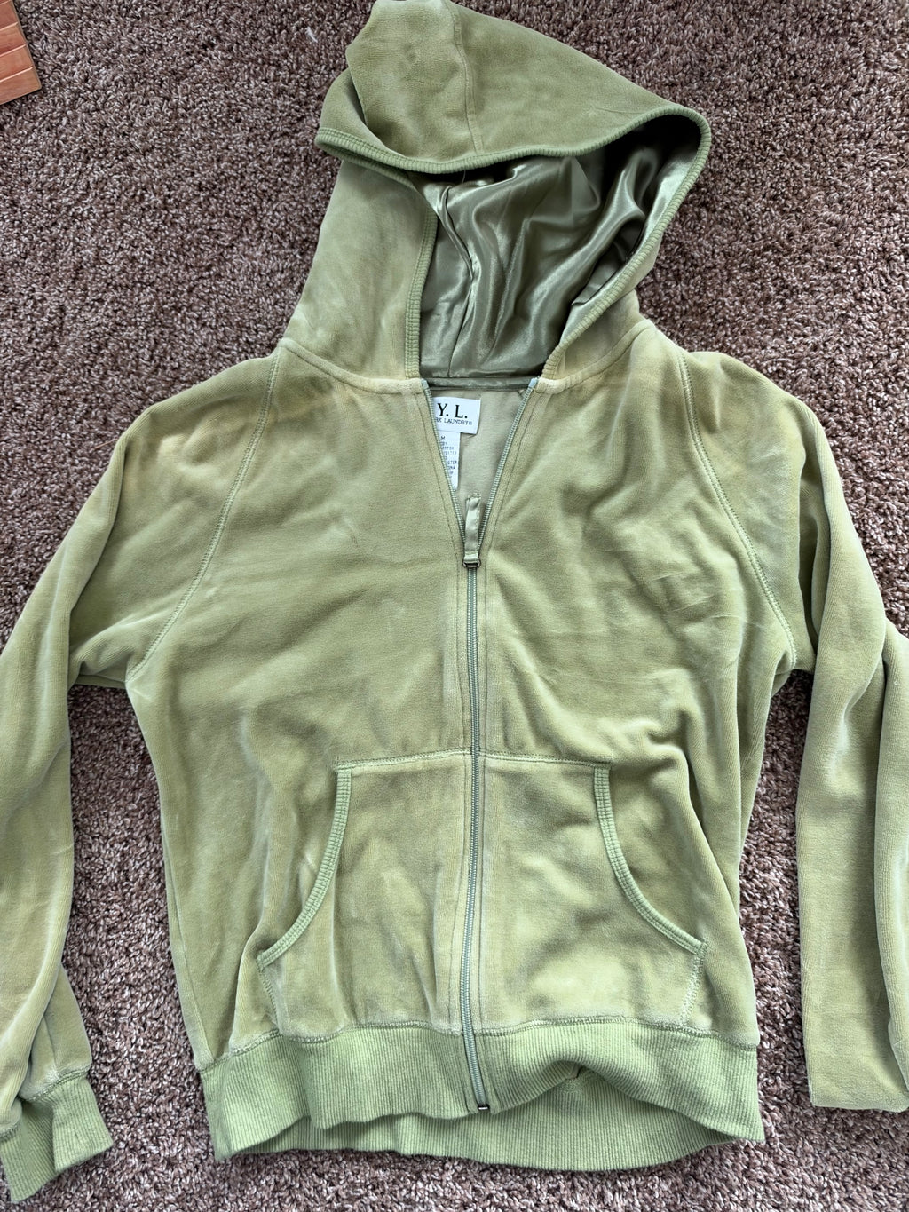 Vintage Olive Green Velour Jacket