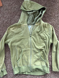 Vintage Olive Green Velour Jacket