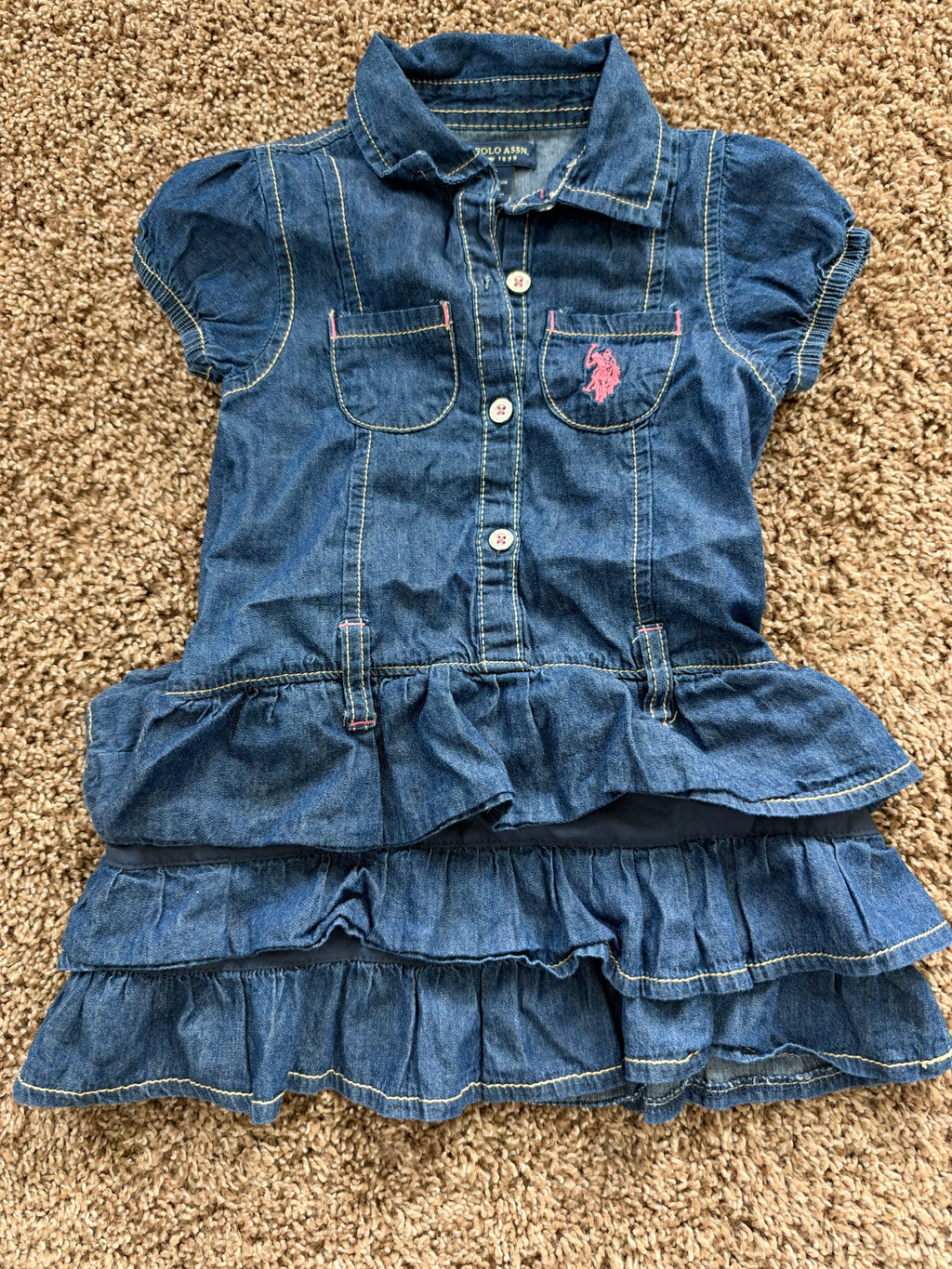 Y2K Denim Ruffle Dress