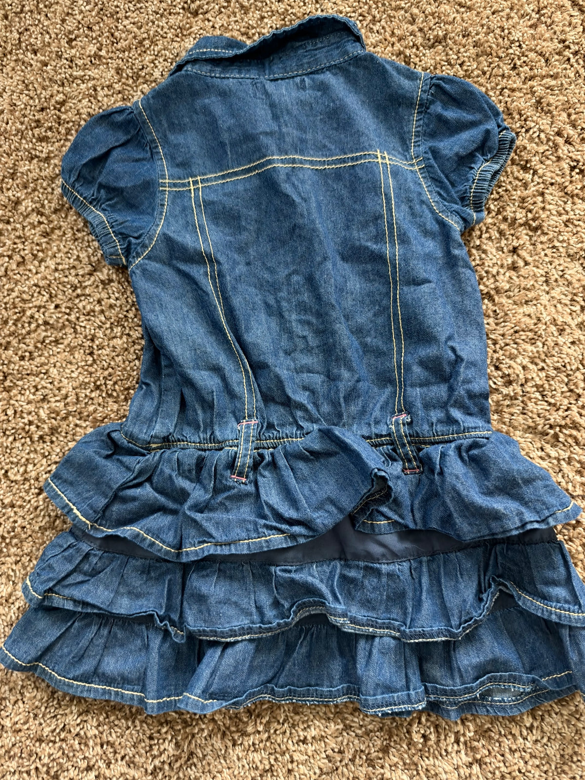 Y2K Denim Ruffle Dress