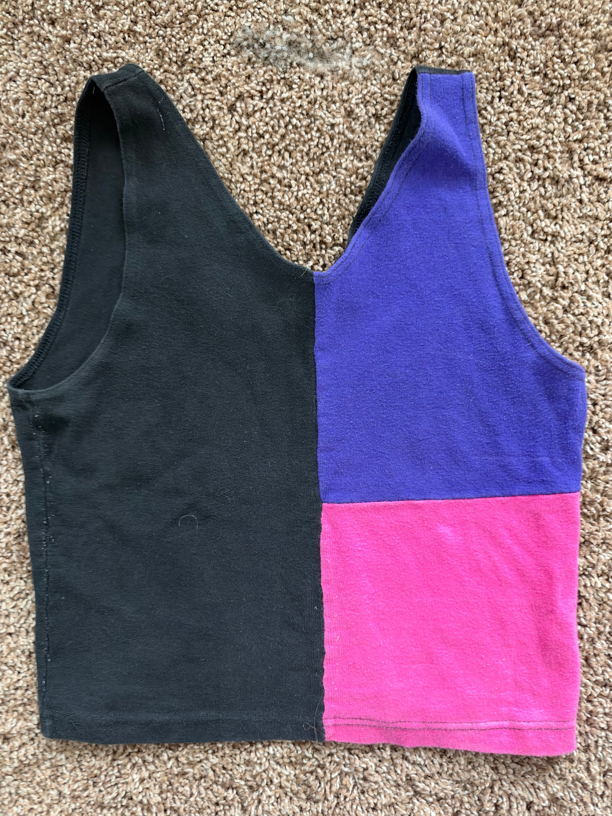 Vintage Pink and Purple Colorblock Tank