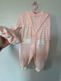 Vintage Pink Knit Jumper with Hat
