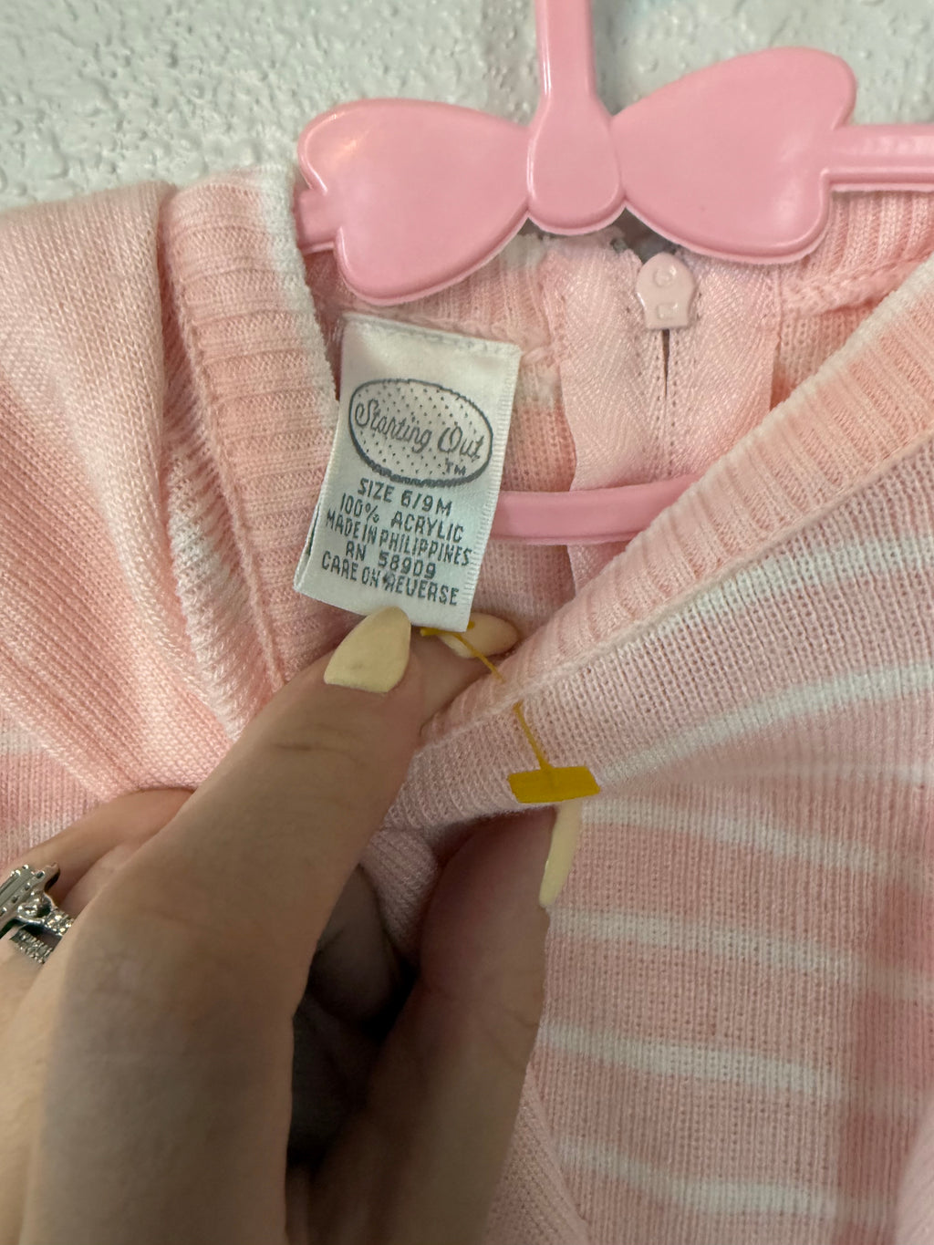 Vintage Pink Knit Jumper with Hat